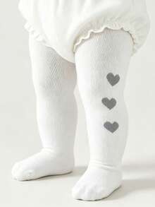 6 Pasang Celana Ketat Bayi Perempuan Warna Polos Motif Hati yang Lucu, Legging Lembut dan Nyaman, Cocok untuk Pemakaian Sehari-hari Anak Perempuan - MultiWarna - View 9