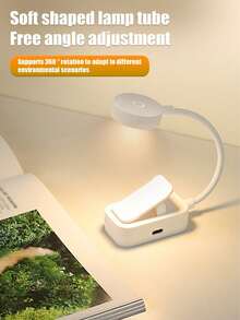 مصباح مكتب LED صغير USB لحماية العين، مصباح قراءة ليلي، مناسب لغرفة النوم وغرفة المعيشة والدراسة والسكن الجامعي، هدية عيد ميلاد، مشبك كتاب لحماية العين، مشبك ياقة، مصباح ليلي للأجواء على المكتب - مصابيح مشبك الكتاب - مشاهدة 5