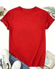 Soft 100% Cotton Summer T-Shirt For Wife - Funny Newlywed T-Shirt | Bachelorette Party T-Shirt | Honeymoon Top | Bride Era2026 - Co T-Shirts - 紅色 - 查看 7