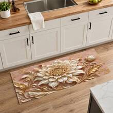 1pc 3D Floral Print Diatomaceous Earth Kitchen Drying Mat, Non-Slip Heat-Resistant Absorbent Mat, Suitable For Kitchen Countertop, Coffee Machine, Tableware, Home Cafe Bar Party Decor Placemat Gift - Multicolor - View 14