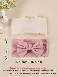 5pcs Knitted Bow Baby Headbands, Soft Comfortable - Multicolor - View 2