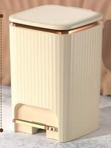 Luxury Quiet Dual-Lid Step Trash Can, Sealed Odor-Proof Lidded Garbage Bin, Stylish Upright Waste Basket, Suitable For Bathroom, Kitchen, Bedroom Indoor Home Waste Storage And Organization - Multicolor - View 13