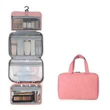 1 Stück Hängende Kosmetiktasche, Wasserdichter Faltbarer Kosmetik-Organizer für Reisen und Outdoor-Nutzung - Übersicht 9