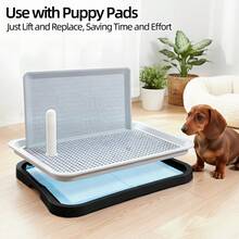 Large Dog Potty Pad Pee Trainer Tray With Wall Anti-Splash Pet Toilet With Attractant Easy Clean Indoor Puppy Pee Pad Holder For Small Medium Dogs - View 8