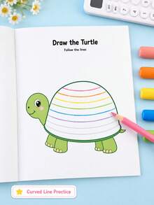 Children's Pen Control Training Book, Fun Animal Line Writing Practice Book, Back To School Season, Graduation Season, Writing Practice Tutoring Book, Teacher Reward Small Gift - Multicolor - View 8