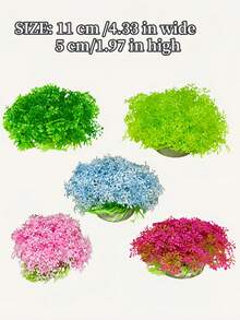 球形人造水草，高2英吋寬4.3英吋塑料灌木裝飾，水族箱裝飾，鬥魚與蝦的隱蔽處，適用於淡水與鹹水魚缸 - A - 查看 7