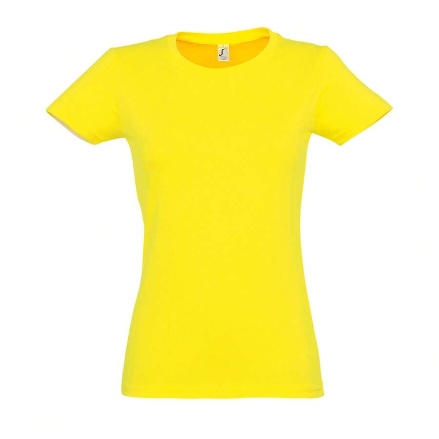 SOLS Womens/Ladies Imperial Short-Sleeved T-Shirt - Lemon - View 1