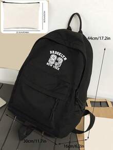 Digital Pattern Backpack, Casual Printed Student School Bag With Front Pocket, Lightweight Daily Backpack, Suitable For Students Travel And Daily Use - Multicolor - View 8