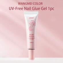 WANGMEI COLOR 新款超強耐用穿戴式美甲膠，無需 UV/LED 燈，5 秒快乾，快速固化，長效半固態凝膠假指甲片黏著劑，升級配方，DIY 家用沙龍美甲與足部美甲 - 15g - 查看 12