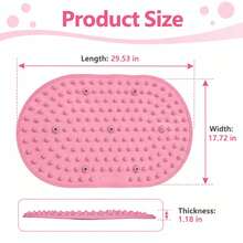 Soft Silicone Foot Massage Mat, Non-Slip Reflexology Walking Pad For Home Fitness, Portable Exercise & Relaxation Mat For Women And Men - Pink - View 3