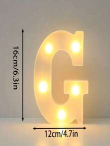26 Letters LED Light-Up Numbers 0-9, Wedding Birthday Christmas Decoration Night Light, Party Bedroom Use, 16CM Height, Pink (Battery Not Included) - White - View 29