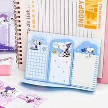 1入 2026新款 Snoopy 黏貼便條紙，適合日常記錄、標記重點與提醒訊息，通用於學習與辦公，開學必備禮物，精緻小禮驚喜小物（隨機款式） - 彩色 - 查看 3