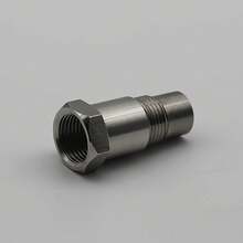 TM18x1.5 02 Gasket - 304 Stainless Steel Extension Adapter, Featuring Hexagonal Flange And Mesh Filter, Industrial-Grade Corrosion-Resistant Automotive Sensor Adapter, Polished Metal Surface, Hexagonal Nut Design, For Reliable Fluid/Sensor Connection - 1 - View 3
