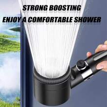 Cabezal de ducha de alta presión premium con 3 modos de rociado, función de apagado con un toque, filtro de cuidado de la piel desmontable, manguera de extensión flexible y soporte sin taladro, perfecto para hogares con baja presión de agua - cabezal de ducha - View 6