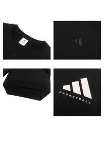 Adidas Unisex Men's And Women's ADI BB LS TEE Loose Minimalist Comfortable Breathable Casual Long Sleeve T-Shirt For Commuting, Running, Travel And Sports JX5580, Recommend Sizing Down 2 Sizes - Black - View 6