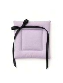 1PC Cute Square Quilted Fabric Coaster With Black Bow Knot, Soft Heat Insulation Cup Mat, Multicolor Pastel Drink Coaster For Coffee Tea Mug, Table Protection Decorative Pad For Home Kitchen Cafe - Multicolor - View 8