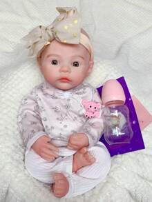 18 Inch Meadow Reborn Baby Girl Full Silicone Doll, Open Mouth, Collector Grade, Perfect Christmas And Birthday Gift (Anatomically Correct) - Reborn Doll - View 12