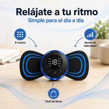Mini Portable Electric Massager For Neck And Body, 8 Modes Of Use, Adjustable Intensity And USB-C Charging, Compact Design - Black - View 4