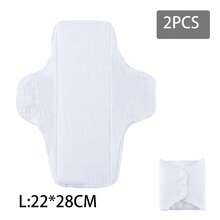 2/5pcs Double-Sided Cotton Gauze Reusable Menstrual Pads, Breathable Soft Washable Women's Care Sanitary Pads, Skin-Friendly Breathable Reusable Period Pads, Double-Sided Cotton Gauze Washable Menstrual Pads - View 14