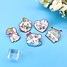 SANRIO 1件可愛卡通胸針，金屬徽章，柔軟甜美貓咪合金胸針，包包配件針 - 彩色 - 查看 9
