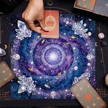 1 buah Kain Altar Tarot Bunga Surgawi Berbagai Ukuran Cetak HD Bintang Bunga Ramalan Sihir Poliester Permainan Pesta Hadiah Mistik - MultiWarna - View 3
