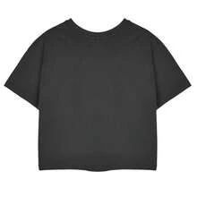 Nirvana Womens/Ladies Rainbow Logo Crop T-Shirt - Charcoal - View 2