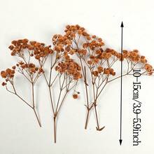 50/100pcs Artificial Baby's Breath DIY Materials, Hair Accessories, Wreaths, Resin Art, Home Office Party Decor - Perfect For Weddings, Hair Accessories, DIY Wreaths, Resin Art, Party Table Vases, Gardens, Offices, Home Decor, Bohemian Natural Style - Caramel Orange - View 4