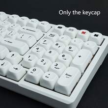 PBT Material White Keycaps, MOA Height, Rounded Shape, Cyrillic Letter Characters, 6.25U Space Bar, Compatible With MX Switches (Keycap Set Only) - View 8