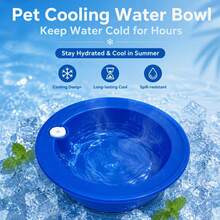 1pc Summer Cooling Pet Water Bowl, Refillable Freezable Reusable Ice Dog Bowl, Long-Lasting Cold Retention, Hydration Cooling Bowl Designed For All Dogs And Cats, Make Pets Love Drinking Water - 19cm*19cm*5.5cm - View 5
