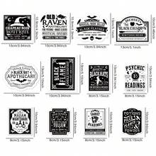 12pcs Creepy Halloween Apothecary Bottle Labels, Horror Wine Bottle Labels, Vintage Scary Potion Bottle Stickers, Halloween Apothecary Bottle Stickers, Halloween Party Decorations - Multicolor - View 2