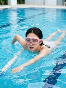 Adult Swimming Goggles, Anti-Fog UV Protection Ultra Clear Lens, Waterproof Leakproof Soft Silicone Cups With Adjustable Headband, Comfortable For Long Wear, Professional Eyewear For Pool Beach Diving, Foldable PortableBacktoSchool&SwimmingSeasonGift - A - View 6