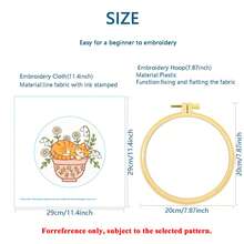 2 Styles Cute Daisy Cat Handmade Embroidery DIY Material Kit, Beginner-Friendly Healing Craft Decor - Multicolor - View 3