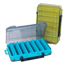 1 pieza Caja de pesca de doble cara, caja de almacenamiento de anzuelos y accesorios de pesca, organizador de señuelos y cebos falsos - Multicolor - Ver 2