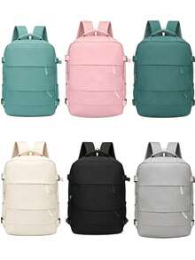 Dedoo Women's Polyester Laptop Backpack, Multi-Pocket Design, Lightweight Casual, Suitable For Students, Office, Travel And Daily Activities - Multicolor - View 3