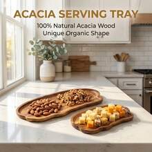 1pc Multifunctional Wooden Tray, Cheese Board, Dessert And Steak Plate, Japanese Style Tray, Suitable For Home, Cafe, Restaurant And Holiday Party - View 5