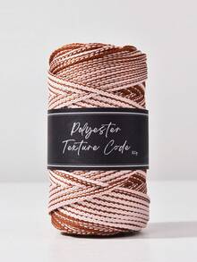 1pc 5mmTwo-Tone Polyester Texture Code Braided Cord, Durable Macrame Rope For DIY Plant Hangers, Bags & Bohemian Decor - Multicolor - View 25