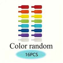8/16/32pcs Colorful Reusable Cable Ties With Write-On Labels, Adjustable Wire Organizer Straps For Cord Management, Cable Identification, Home Office Desk Setup & Electronic Accessories Storage - Multicolor - View 6