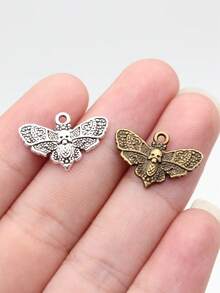 20pcs 20x13mm Skull Butterfly Charms Pendant For DIY Jewelry Making Necklace Keychain Phone Chain Bracelet Making Accessories Handmade Craft - Skull Moth - View 1