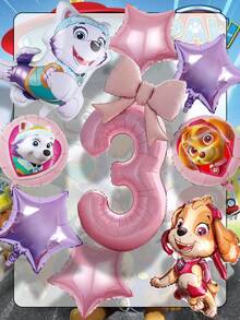 Paw Patrol 汪汪隊 9件/套 生日氣球 40英吋大字母主題派對裝飾，包含 Skye 卡通角色氣球、Skye 加厚乳膠漂浮氣球，適合派對使用 - 天天珠珠Plus - 查看 14