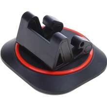 1pc/Car Dashboard Navigation Fixed Support Bracket 360° Rotatable Nano Non-Adhesive Base Car Ornament, Multi-Function Anti-Slip Pad, Triangular Hook Stable Super Strong Suction Adjustable Car Phone Holder Dashboard Phone Holder Rubber Pad, Suitable For Mobile Devices - A - View 1