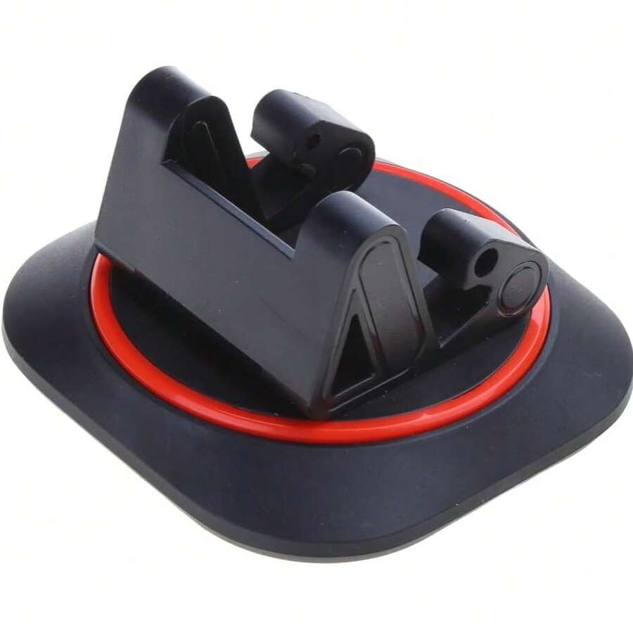 1pc/Car Dashboard Navigation Fixed Support Bracket 360° Rotatable Nano Non-Adhesive Base Car Ornament, Multi-Function Anti-Slip Pad, Triangular Hook Stable Super Strong Suction Adjustable Car Phone Holder Dashboard Phone Holder Rubber Pad, Suitable For Mobile Devices - A - View 1