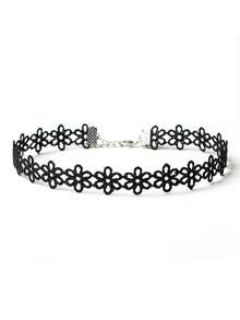 10pcs Women's Fashion Vintage Lace Gothic Style Choker Necklace Collarbone Chain Short Necklace Set - Multicolor - View 3