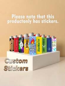 1/3/5pcs Customized Personal Pattern Lighter Stickers, Personalized Lighter Pocket Stickers, Lighter Advertising Decor And Promotional Gifts. Can Print Logo And Advertising Slogan. Suitable As Gifts Or Giveaways (Lighter Not Included)., Holographic Stickers - Multicolor - View 6