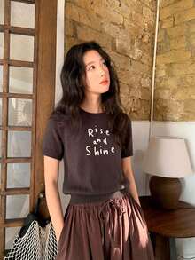 Women Tops - Brown - View 4