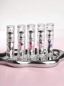 FLORTTE Brillo de labios serie Homeria 2.6g efecto espejo acuoso, glaseado de labios tipo impermeable, tinte de labios no pegajoso - 02#madera rotada - Ver 3