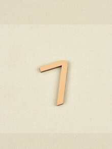 1個極簡風壓克力3D門牌號碼牌，自黏式免鑽孔薄型防水強黏著號碼板，適用於學生宿舍、公寓、房號 - 金色 - 查看 30