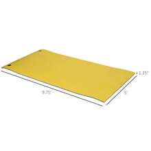 HOMCOM 10' X 5' Floating Mat, 3-Layer Swimming Pool Floating Water Mat Portable Foam Raft, Thick And Durable Water Activities Mat For Lake, Oceans, Yellow-XY133391 - 1 - View 7