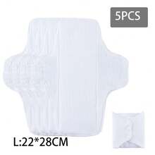 2/5pcs Double-Sided Cotton Gauze Reusable Menstrual Pads, Breathable Soft Washable Women's Care Sanitary Pads, Skin-Friendly Breathable Reusable Period Pads, Double-Sided Cotton Gauze Washable Menstrual Pads - View 16