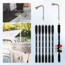 Pressure Washer Extension Wand - 9 Pack Gutter Cleaning Tools Extension Wand, Power Washer Replacement Lance With 5 Nozzle Tips, 1/4" Quick Connect, 4000PSI - A - View 4