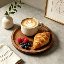 1pc Round Rotating Tray, 360° Swivel Wooden Tray, Kitchen Spice Rack, Tray, Kitchen Accessories, Kitchen Storage And Organization, Round Turntable, Wooden Tray, Spice Container, Kitchen Storage Utensils, Kitchen Decor, Turntable, Solid Wood Tray, Rotating Wooden Tray, 8-Inch Round Multi-Functional Tray, Round Wooden Spice Rack, Suitable For Kitchen Cabinets And Storage Cabinets, Housewarming Gift, Father's Day, Graduation, Birthday Gift - View 8